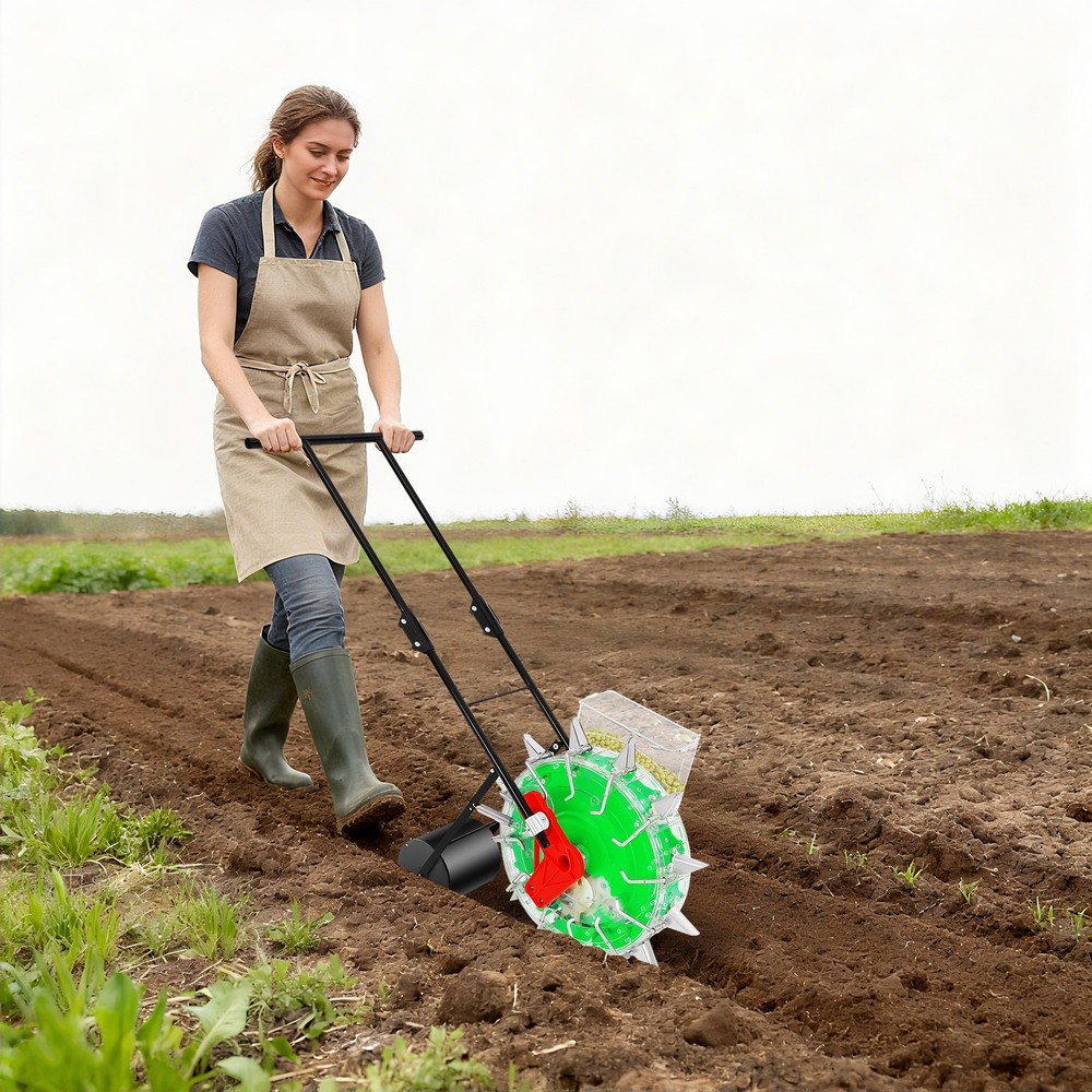 Hand-push Roller Seeder Peanut Corn Fertilizer Applicator Manual Seeding Tool