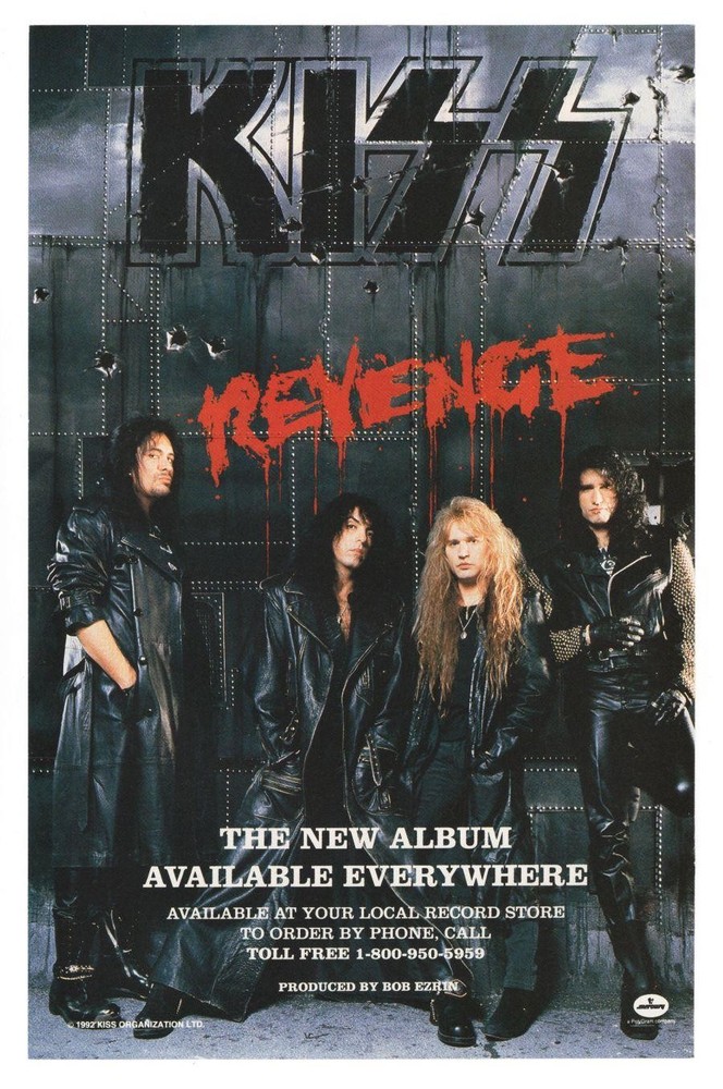 KISS Revenge album 1992 PRINT AD Mercury '90s rock band advertisement page
