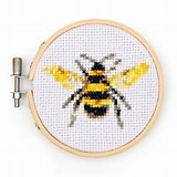 Kikkerland Mini Bee Cross Stitch Kit