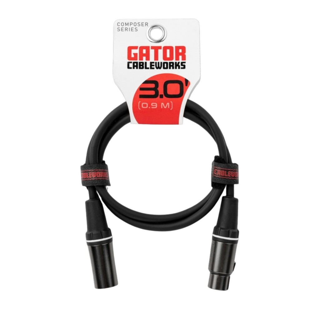 Gator Composer Series XLR Microphone Cable, 3'