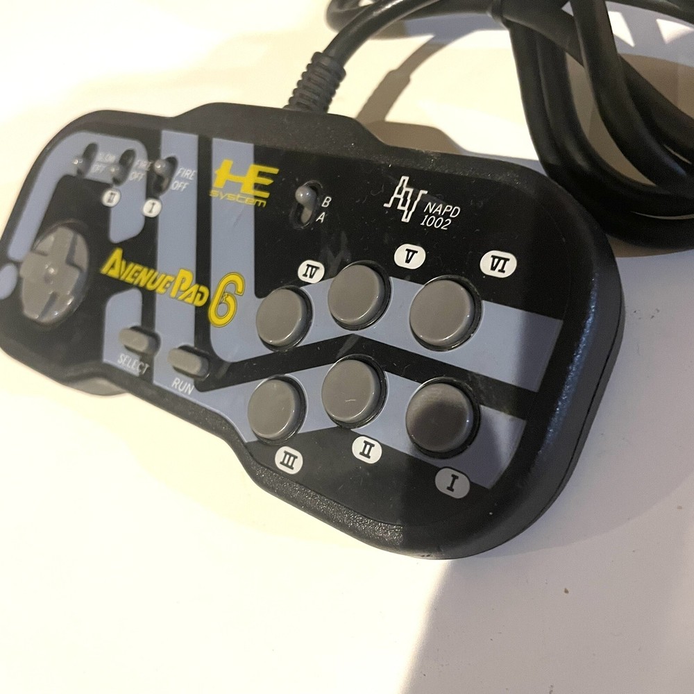 【Set of 2】 PC Engine 6 button Controller Avenue Pad 6 PCE HE system Control Pad