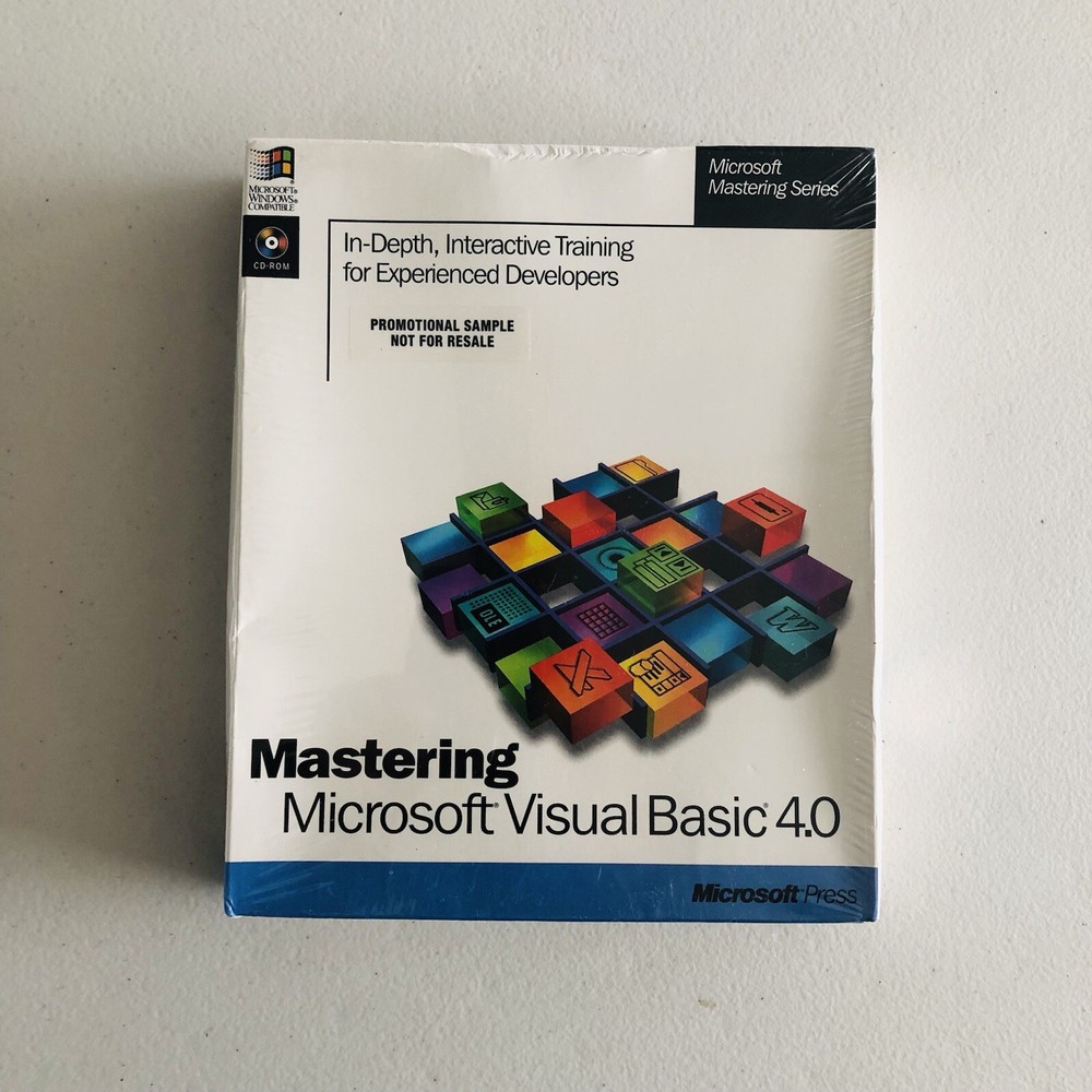 Mastering Microsoft Visual Basic 4.0 - Microsoft Mastering Series CD-ROM Sealed
