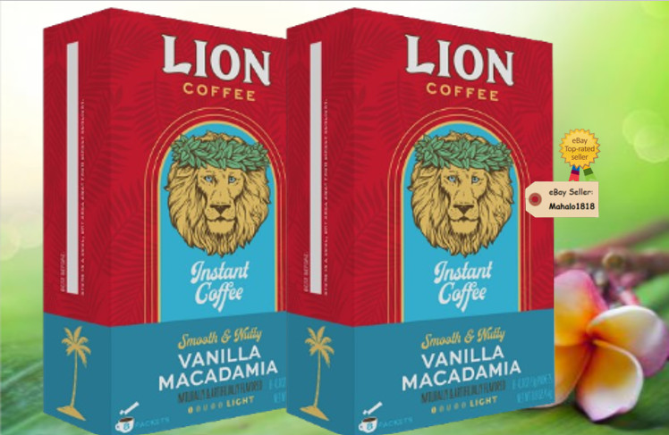 Lion Instant Vanilla Macadamia Coffee  8 stick - 2 boxes