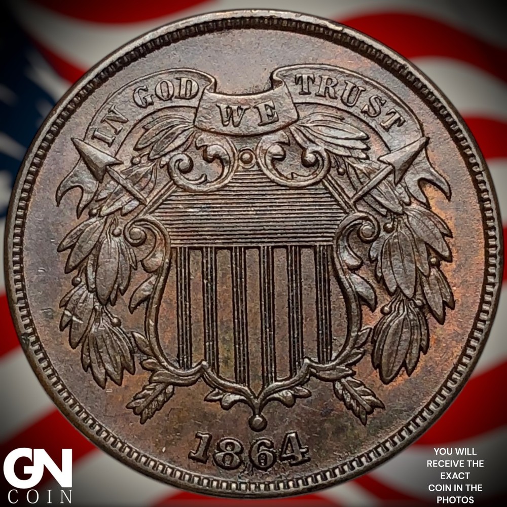 1864 2 Cent Piece Z4982