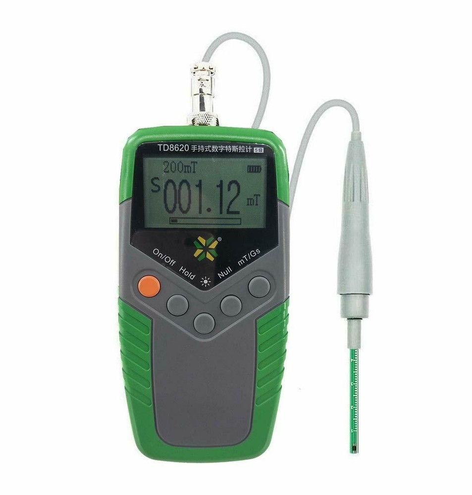 Tesla Meter Teslameter Surface Magnetic Field Gauss Meter with Class 1 Accuracy