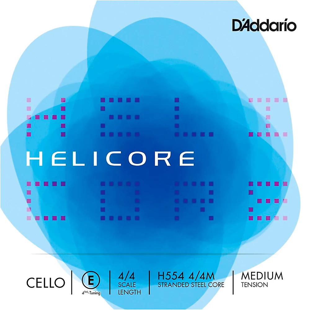 D'Addario Helicore Fourths Tuning Cello E String 4/4 Size, Medium