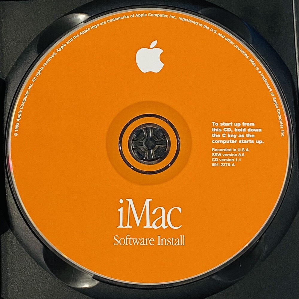 OS 9.0 SSW Version 8.6 Installation & Software Restore Disc Set iMac DV Models