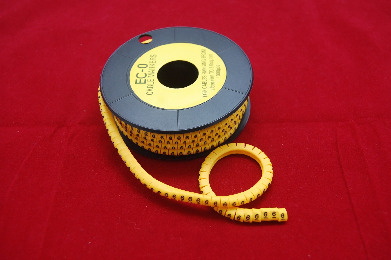 10000PCS For 1.5-3mm2 wire EC-0 Cable Markers Number 0-9 soft PVC 10 Rolls