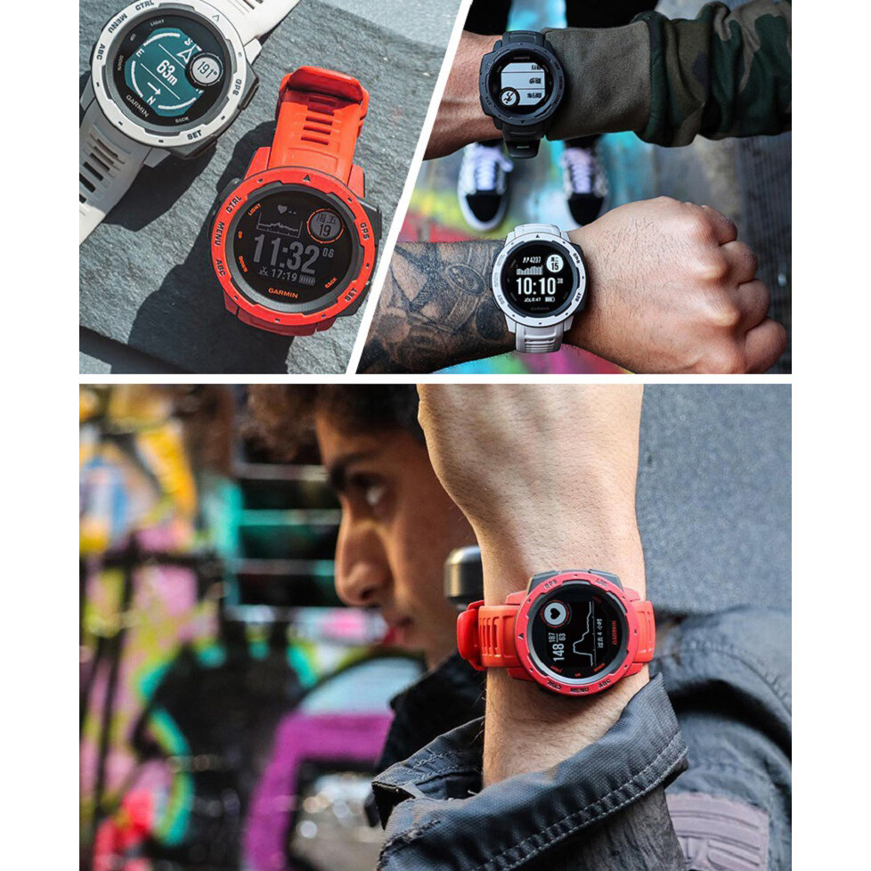 Replacement Silicone Rubber Watch Strap Band With Tool for Garmin instinct