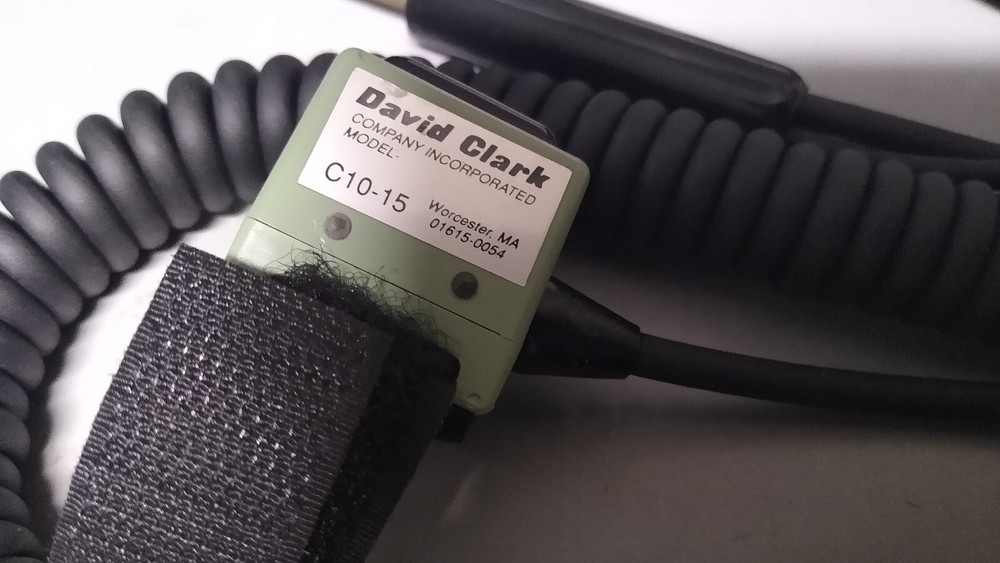 David Clark Aviation Headset and PTT cable with carry case