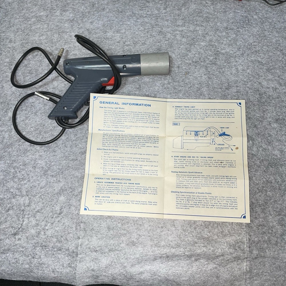 Vintage Rite Autotronics Engine Analyzer Test Kit Timing Light Gauges USA