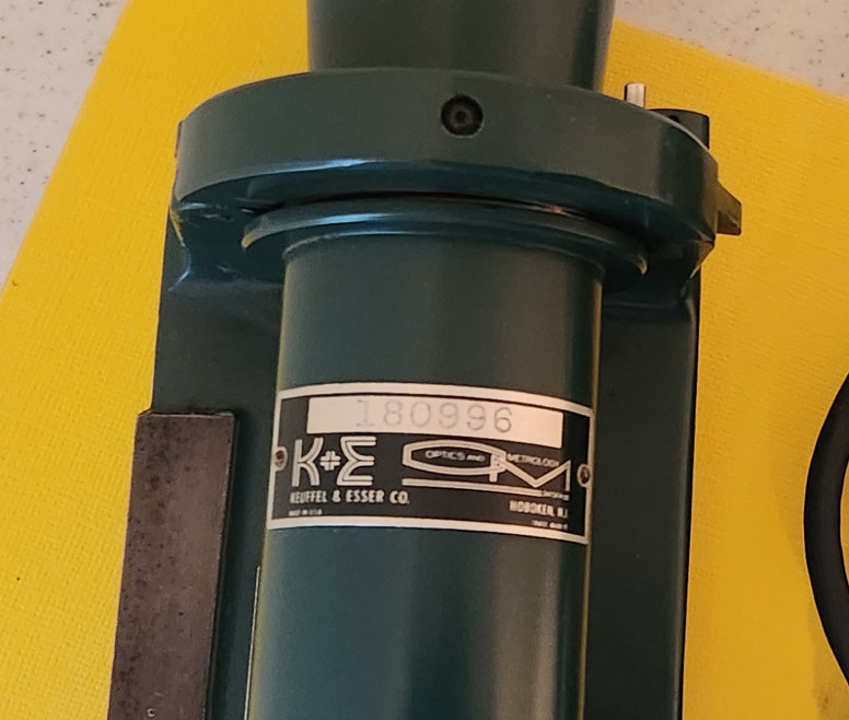 K&E Keuffel & Esser 71-4210 Autocollimator including lighting & manual. Tested