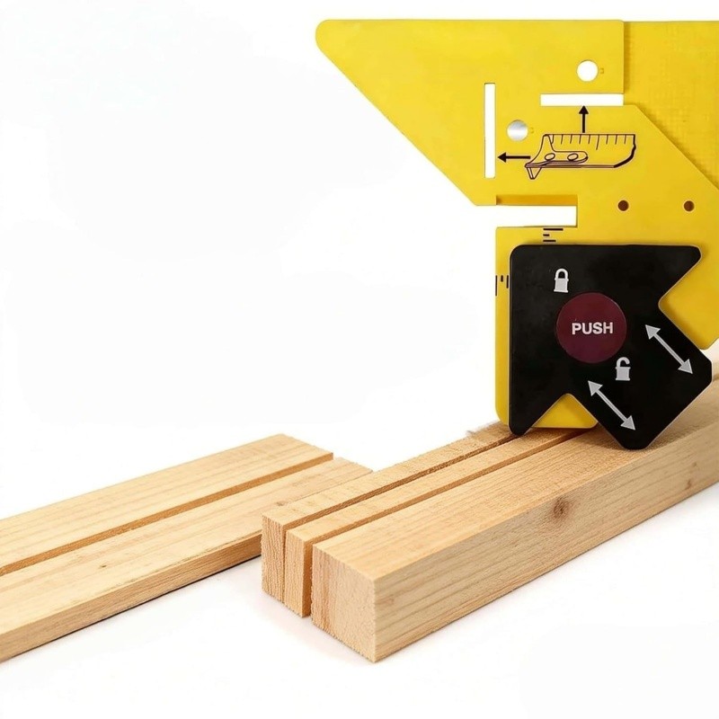 Multifunctional Trim Carpentry Aid Precision Measuring & Miter Marking Tool