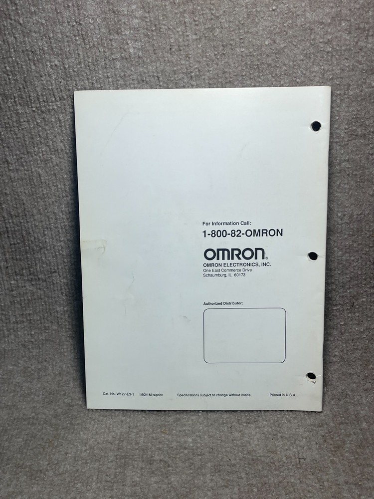 OMRON Sysmac C200H Analog I/O Units Operation Guide
