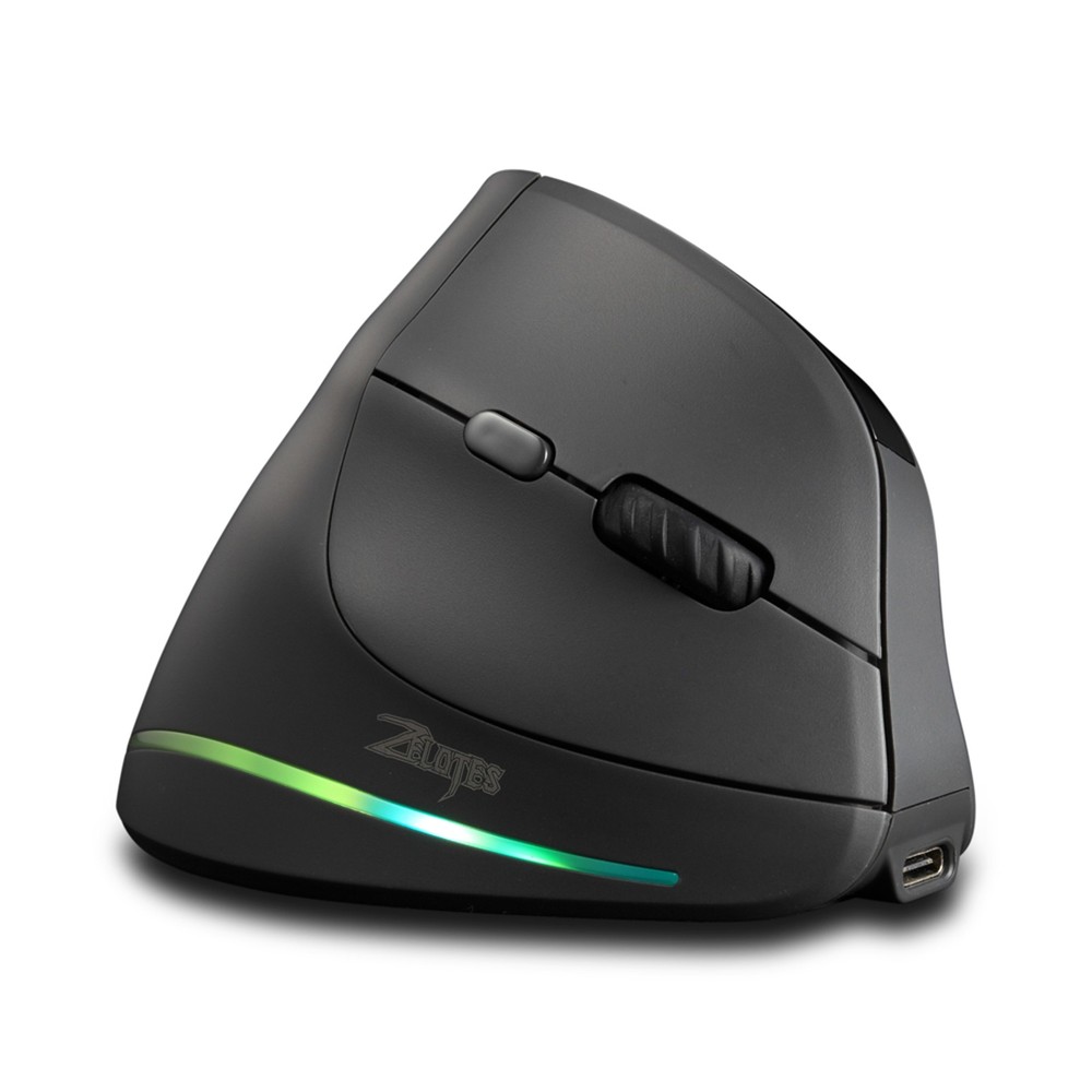 ZELOTES Wireless Mice Ergonomic Optical Indicator Lightweight Gaming Mice For