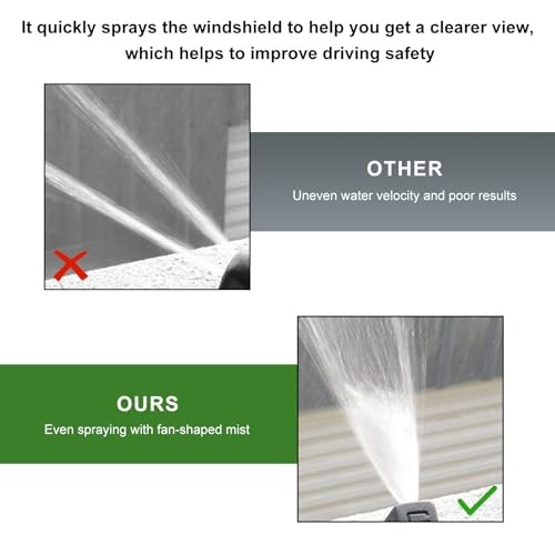 2 PCS Car Front Windshield Washer Nozzle, Single Hole Windshield Washer 2pcs