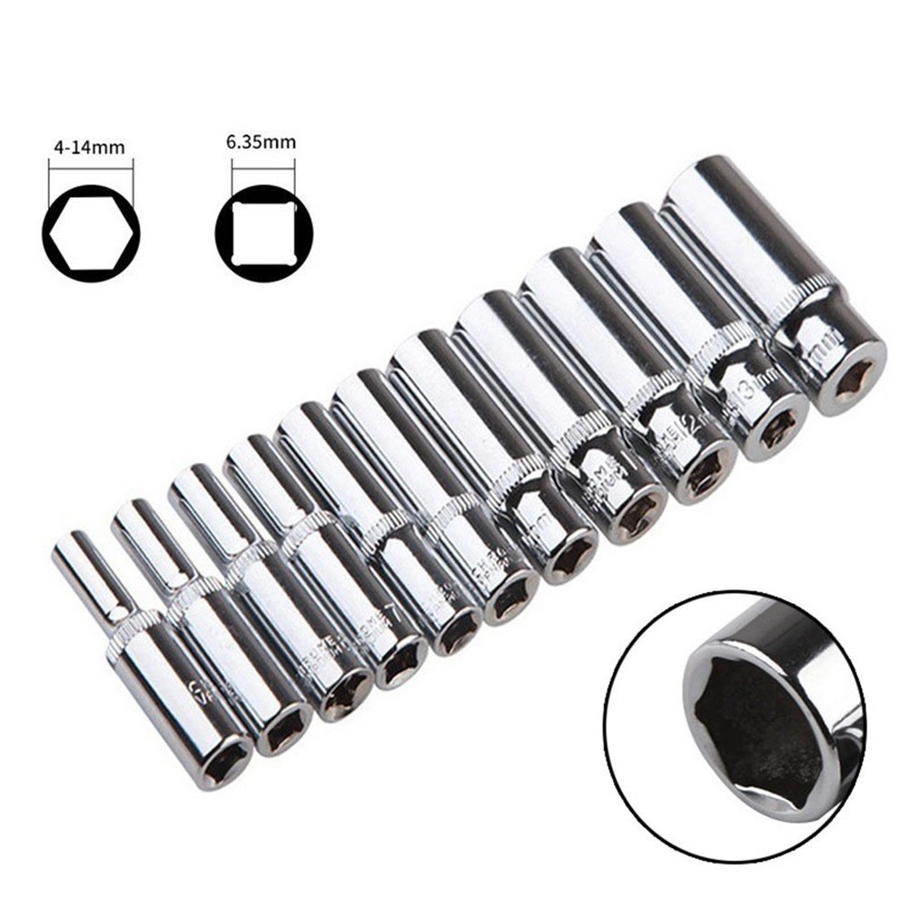 High Hardness Deep Socket Adapter with 414mm Length 1/4 Hex Socket Wrench