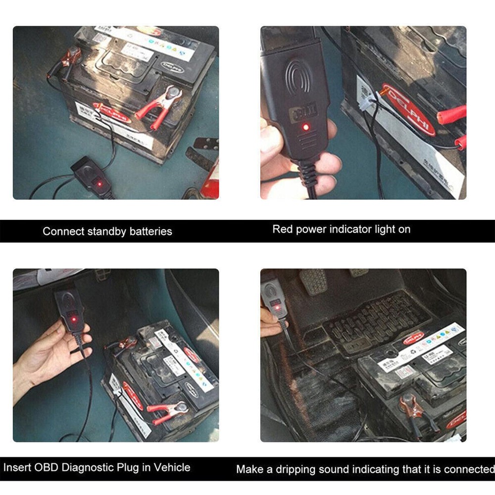 OBD2 Memory Saver Battery Replacement ECU Emergency Power Supply Diagnostic Tool