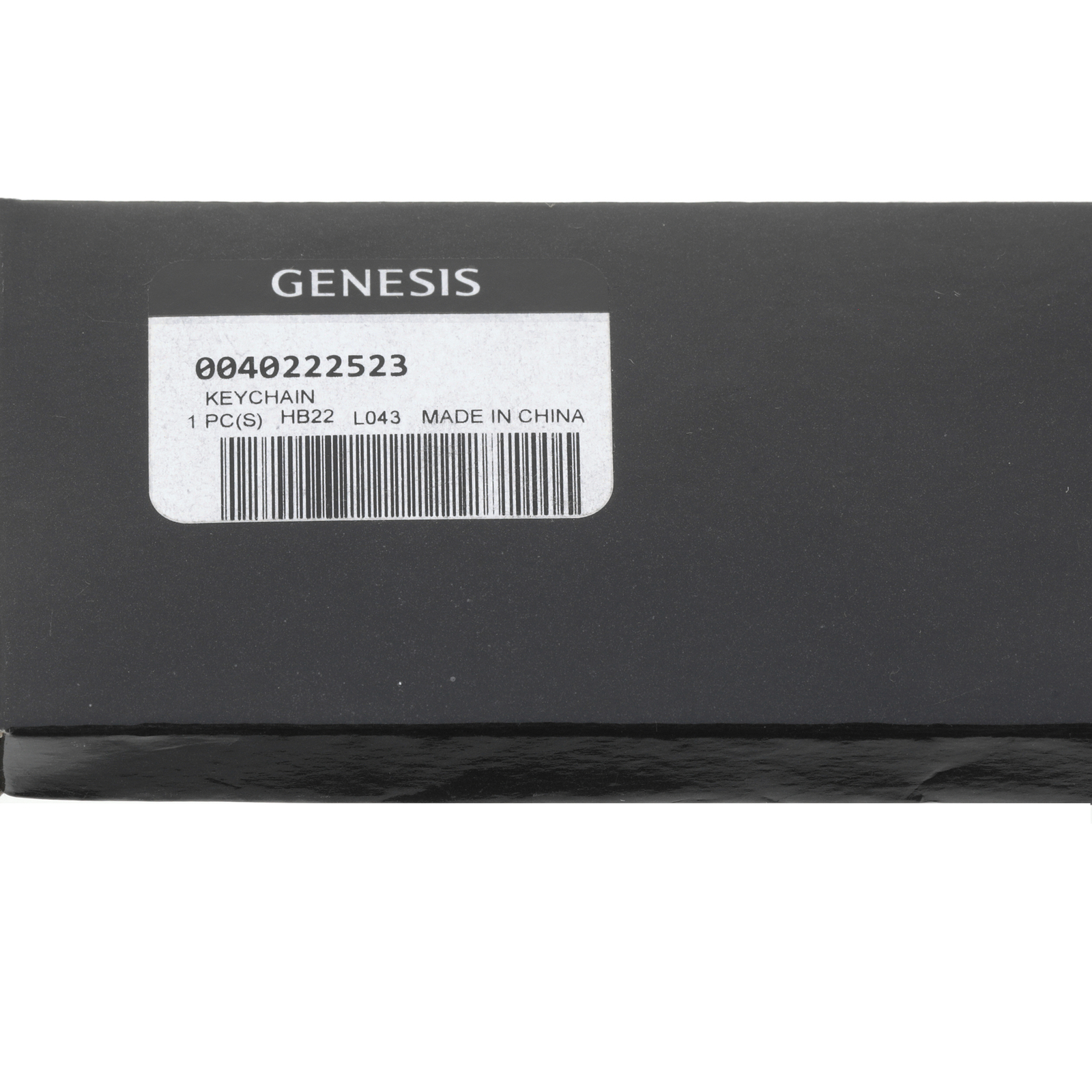 OEM NEW Hyundai Genesis Key Chain Black Leather & Silver With Logo 00402-22523