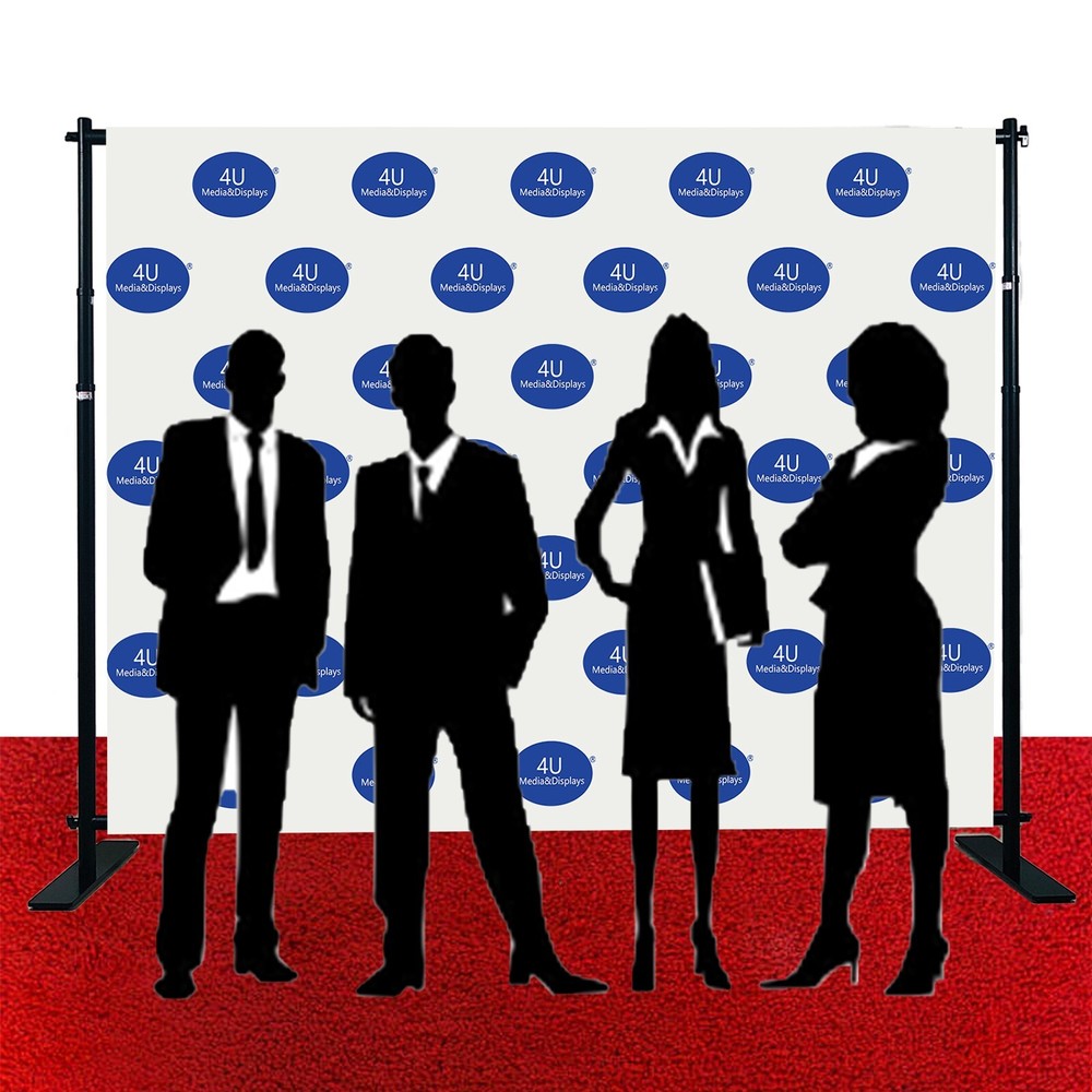 Adjustable Step and Repeat Banner Stand for Web Conferencing Background 8'x12'