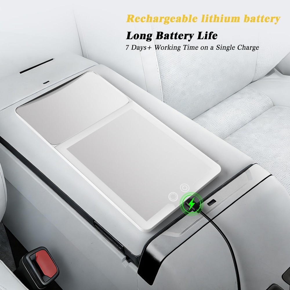 LED Car Visor Mirror with 20X Magnification, Rechargeable & Adjustable