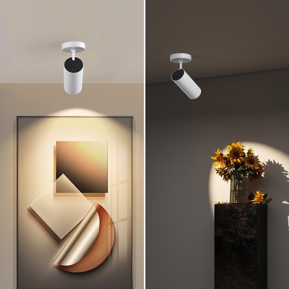 12W LED Dimmable Ceiling Spotlight Indoor - Adjustable Wall Surface Accent La...