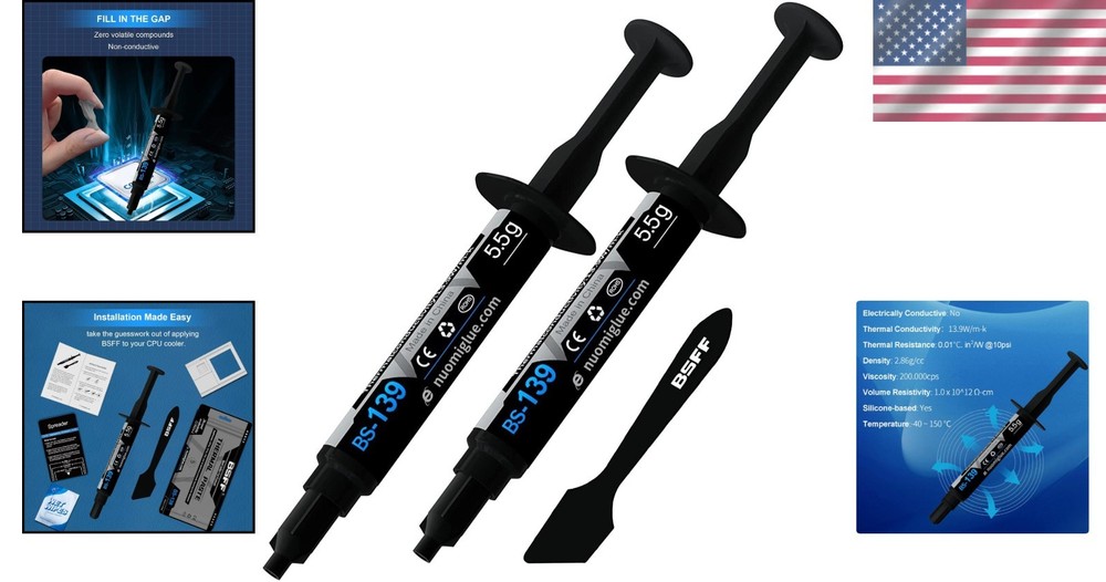 11g High-Performance Carbon Thermal Paste for CPU & GPU - Non-Conductive Safety