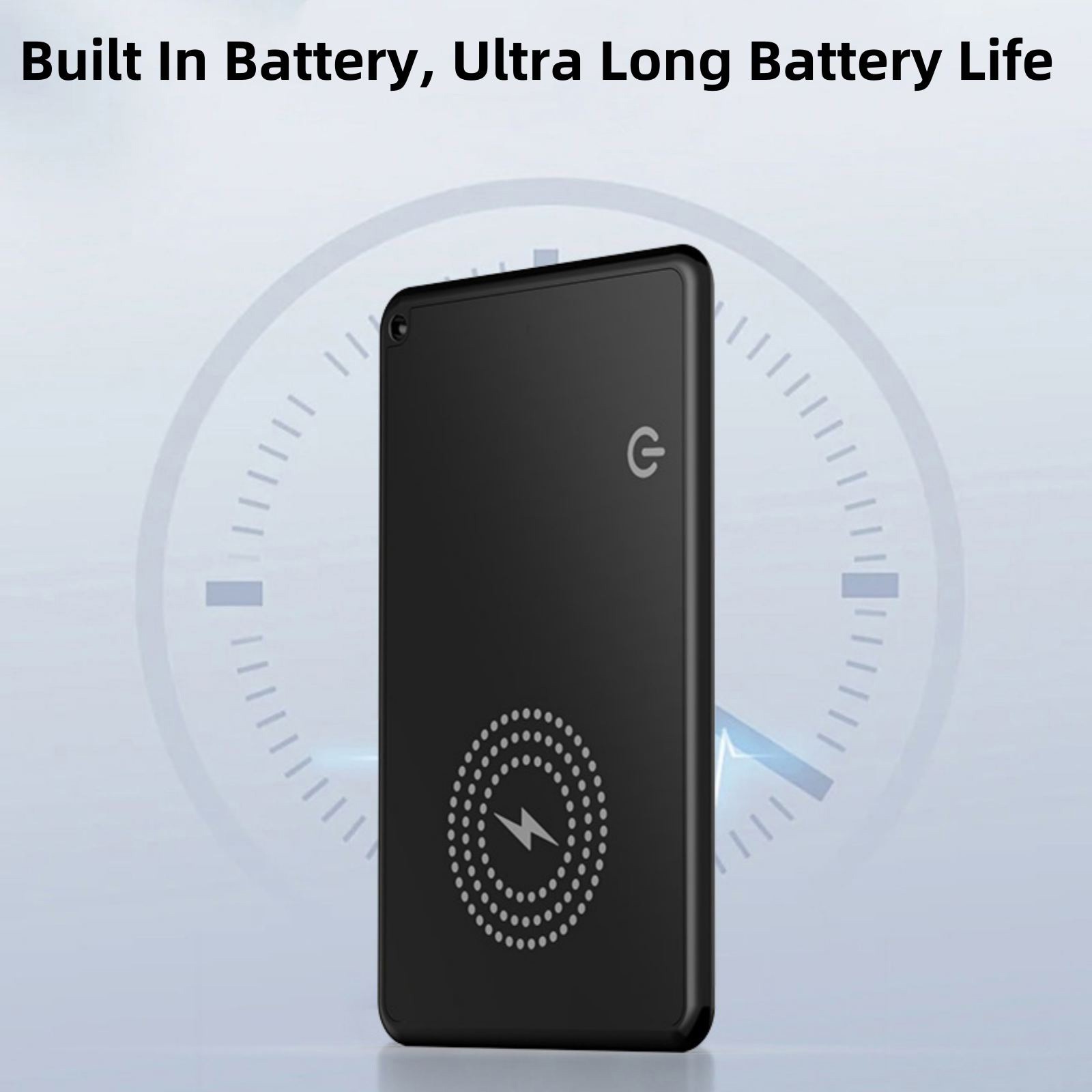 Black Wireless Charging Smart Card Tracker ABS Wallet Tracker Tracking Device
