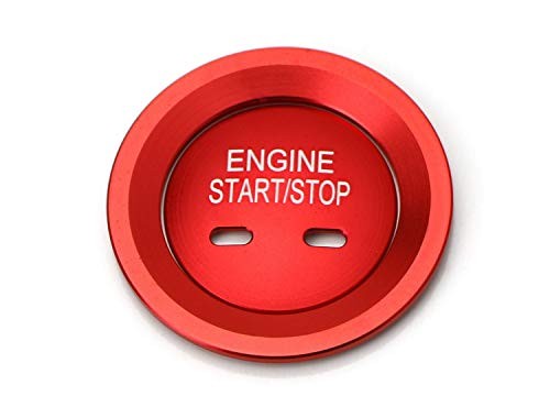 Keyless Engine Push Start Button & Surrounding Ring Compatible with Red