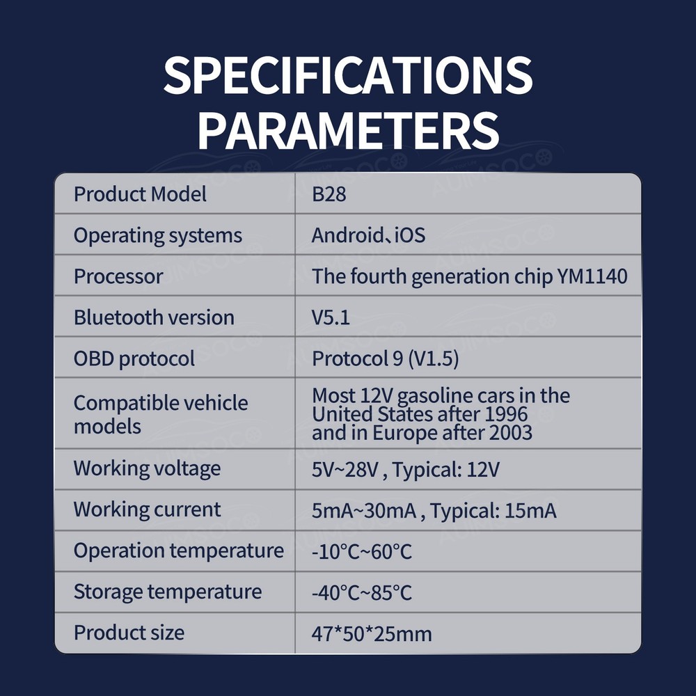For Lincoln Portable Bluetooth OBD2 Scanner Diagnostic Tool Fault Code Reader