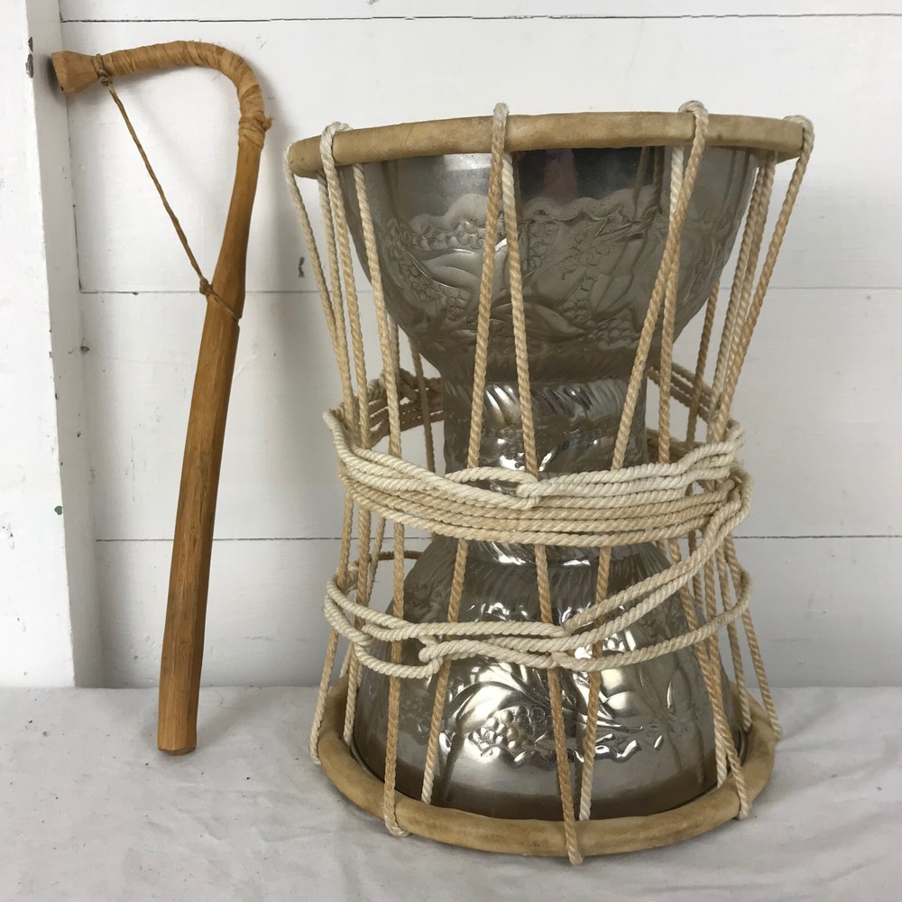 Talking Drum w/ Beater - Metal Shell