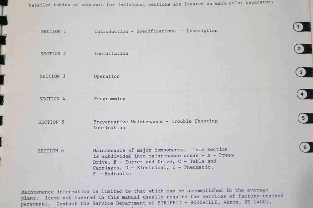 Strippit 75 30 Punch Machine CNC Operations, Programming and Maintenance Manual
