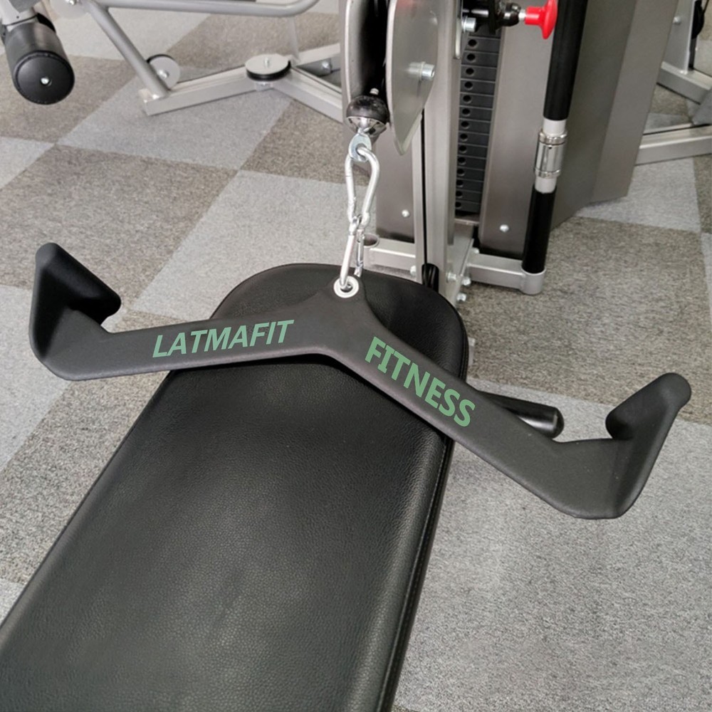 Lat Pull Down Bar Fitness Rowing Pulley Cable Machine Attachment Handle Grips