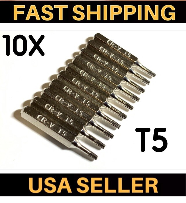Torx 10PC 5/32” Hex 4mm T5 Screwdriver Micro Bit Set for MacBook WOW