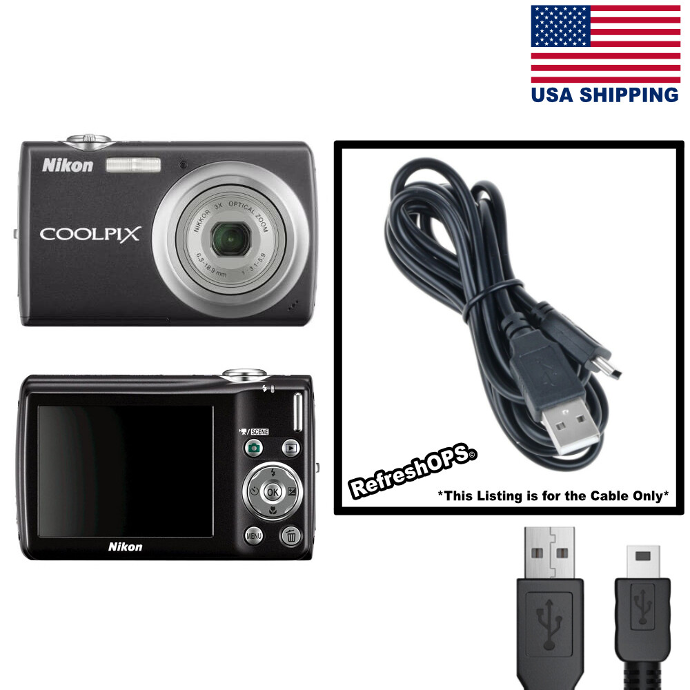 Nikon Coolpix S220 Digital Camera USB Power Cable Transfer Cord Replacement
