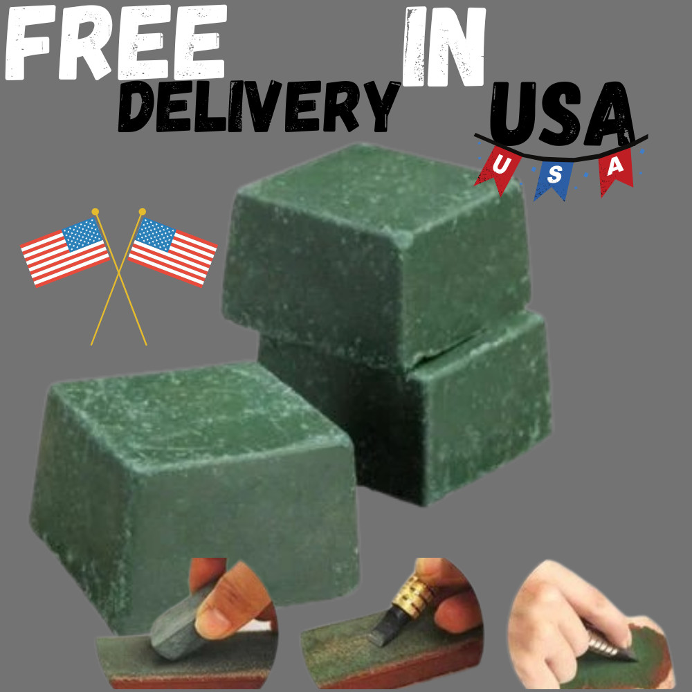 3PC Straight Razor's Leather Strop Polishing Buffing Compound Sharpening Paste