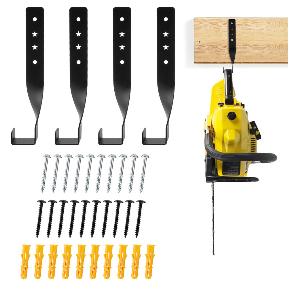 4X Chainsaw Holder Wall Mount Chainsaw Hanger Storage Rack Hook for Garage Wall