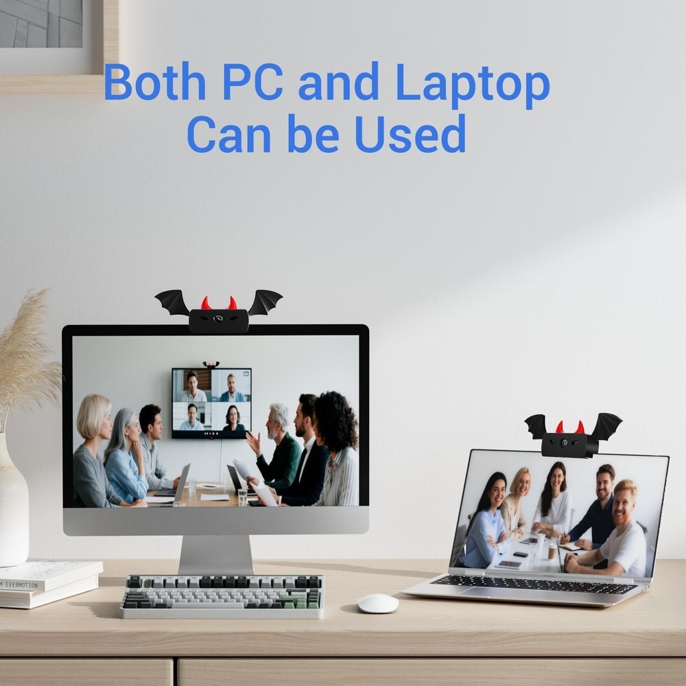 Versatile 1080P Webcam for PC & Mac - Ideal for Online Meetings & Streaming