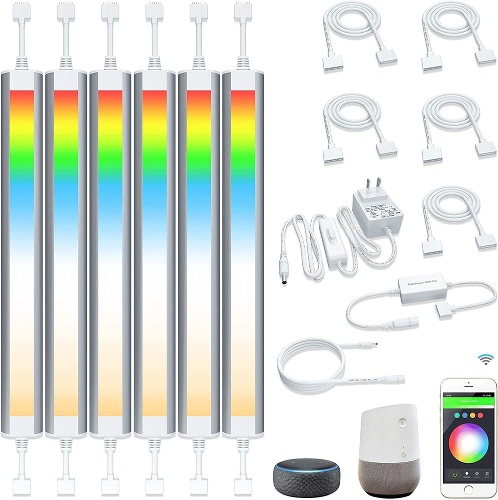 Smart under Cabinet Lighting Strip Lights White & Color Changing Dimmable Work w