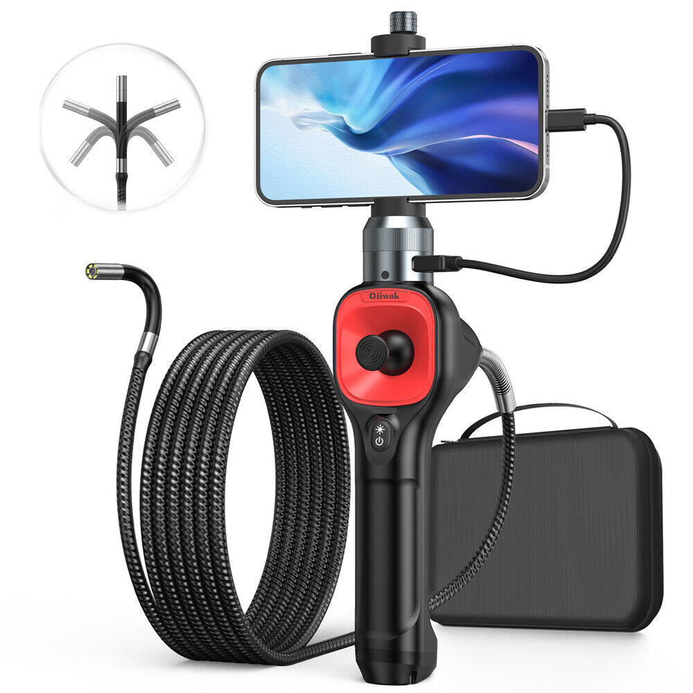 Articulating Borescope Endoscope Inspection Camera w/ Two-Way Articulation Head