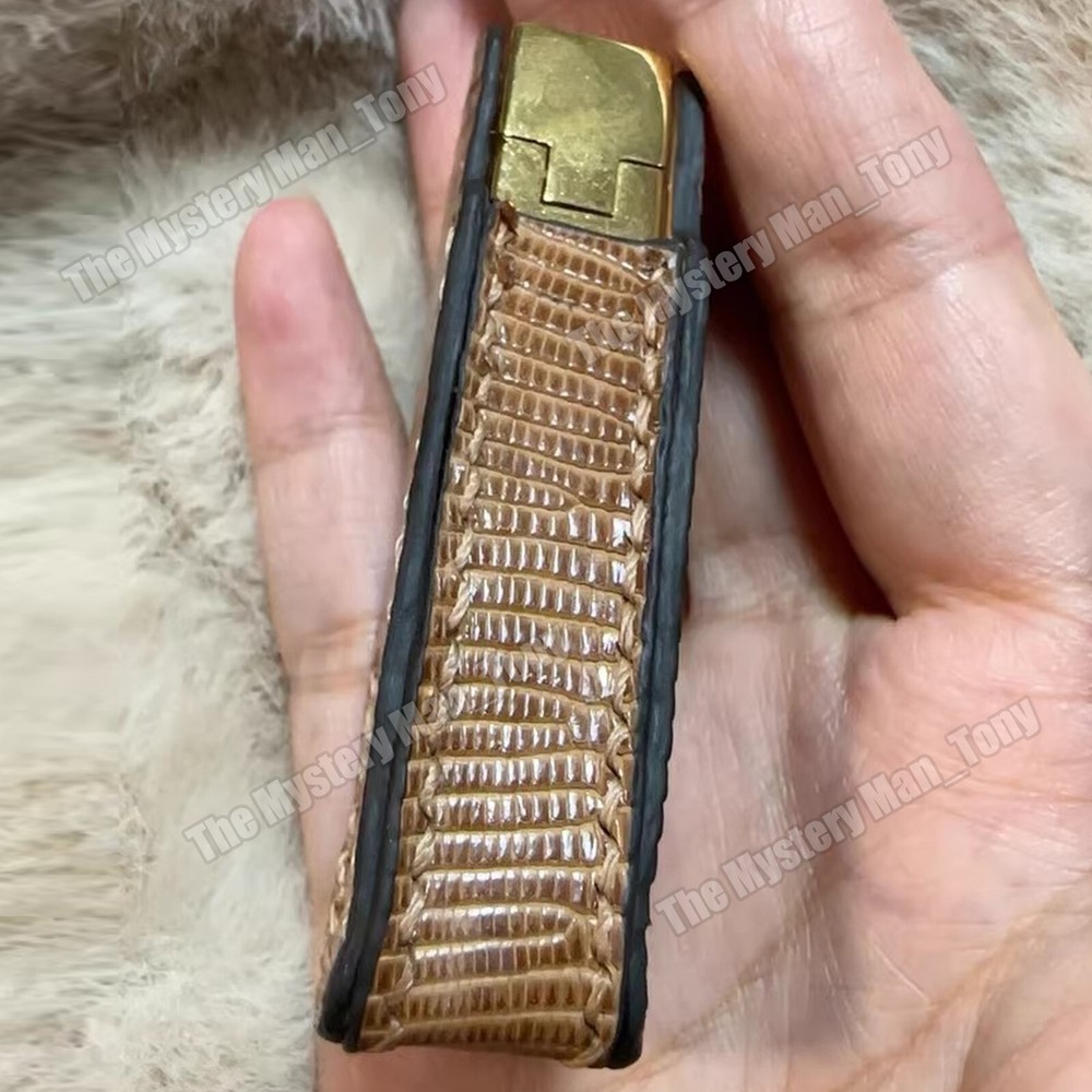 Handmade Lizard Leather Lighters Protective Case for for Dunhill lighter