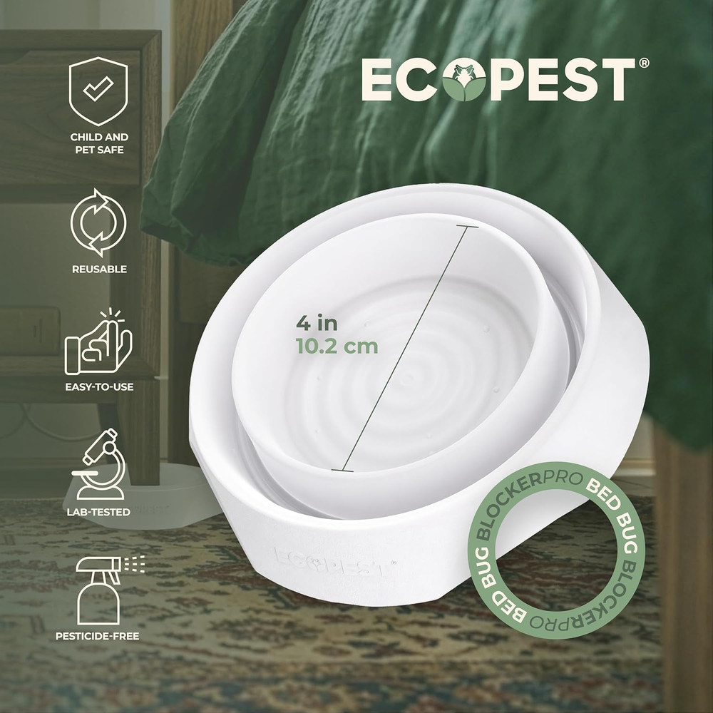 Bed Bug Interceptors – 4 Pack | Bed Bug Blocker (Pro) Interceptor Traps | Insect