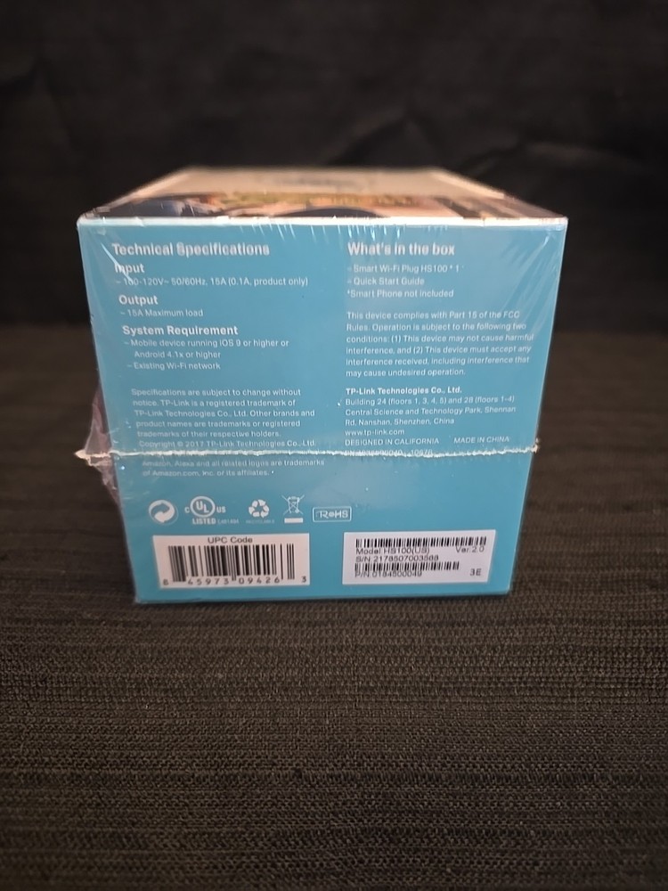 New And Sealed TP-Link HS100 Smart Wi-Fi Plug