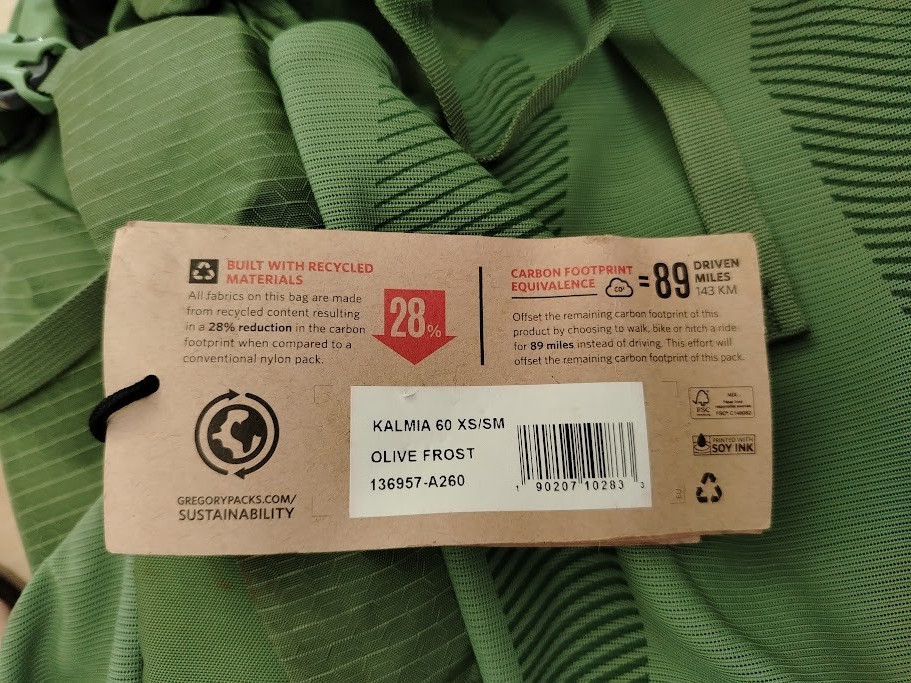 Gregory Kalmia 60L Women's Backpacking Pack Ventilated Backpanel Bladder ready