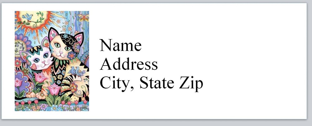 Personalized address labels Abstract Cats (P 633)