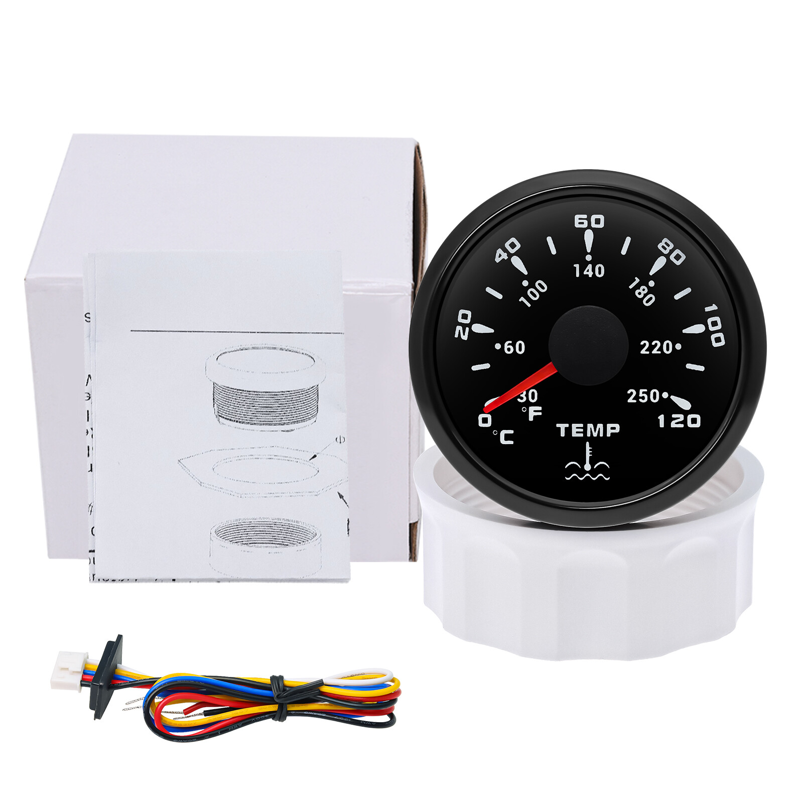 7 Gauge Set 85mm Boat GPS Speedometer 120km/h/80MPH Tachometer 8000RPM Gauge US