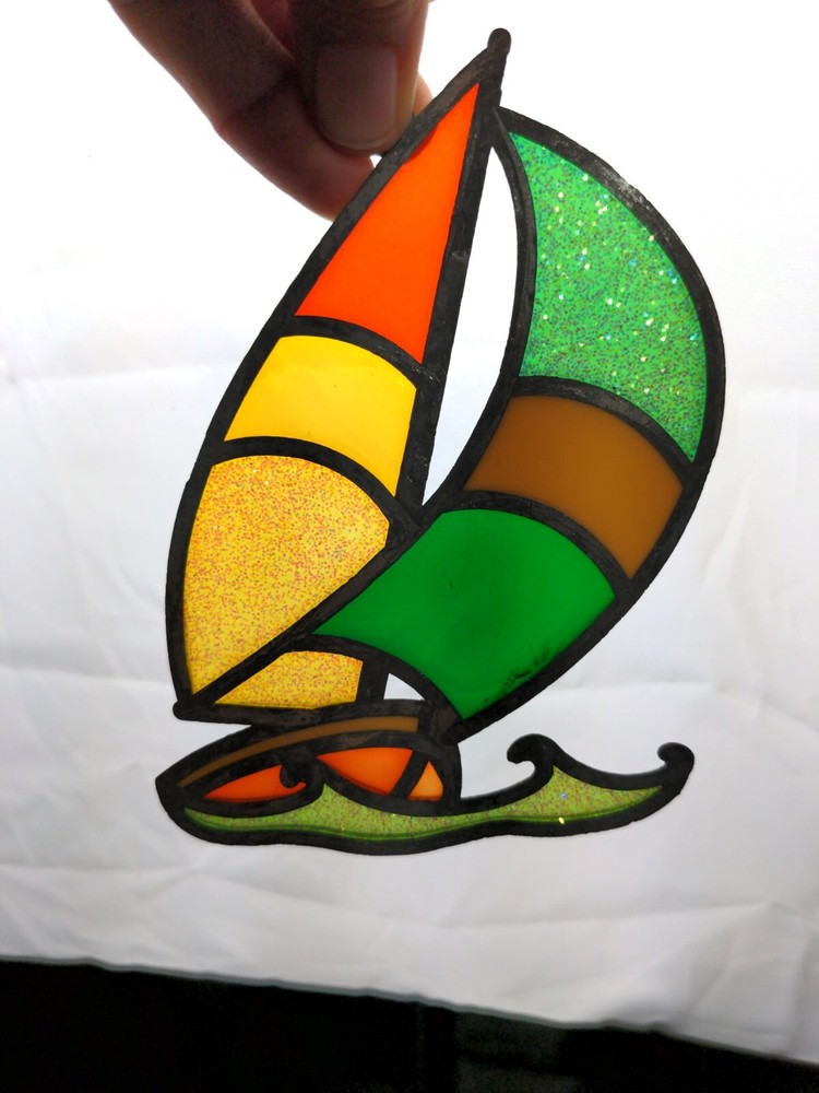Suncatcher Sailboat Sparkle 5" × 3.5"