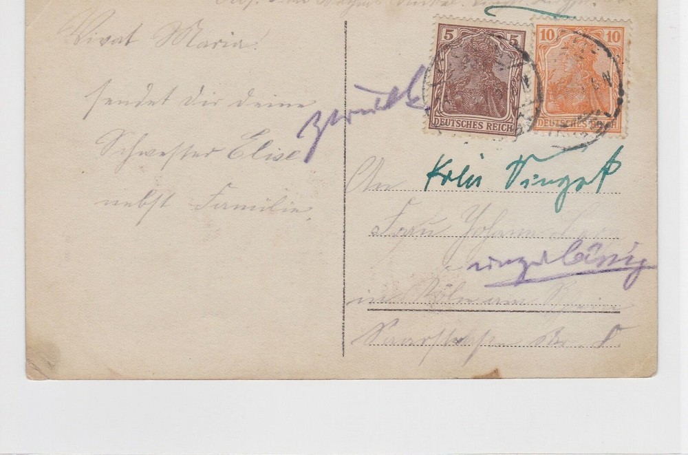 German Postal History Stamps Postcard Ref: R4843