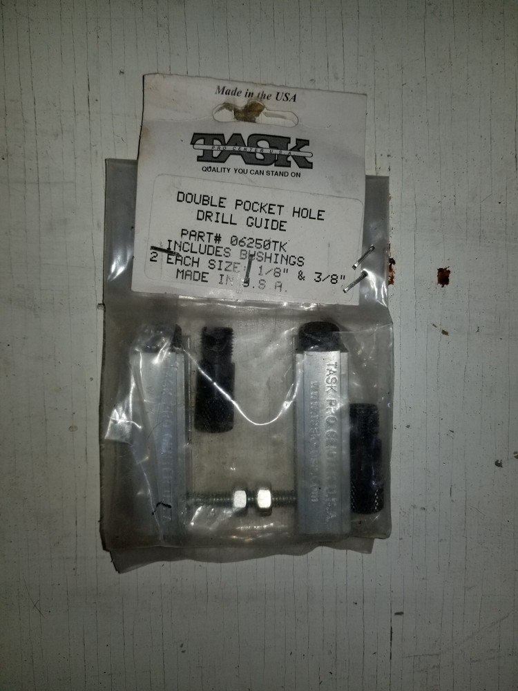 Task Double Pocket Hole Drill Guide, Made In USA