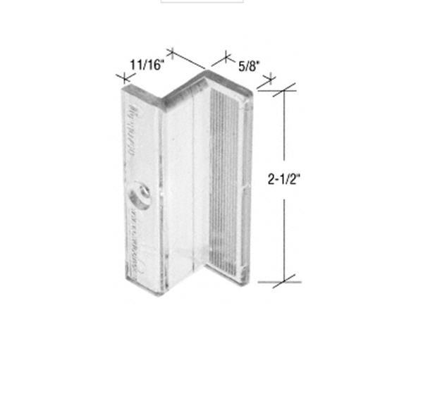 Clear Plastic "Z" Shaped Shower Door Pull Handle